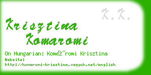 krisztina komaromi business card